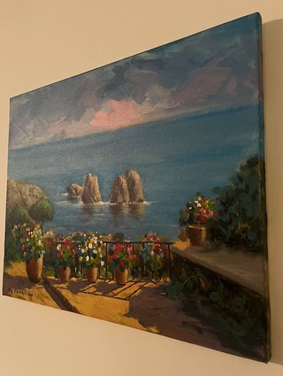 Cuadro mar Mediterráneo A.G. Forcellino