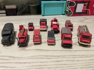 11 Miniaturas ROCO HO 1:87 Camiones Bomberos