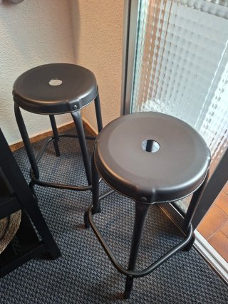 2 Taburetes Ikea Raskog Negro