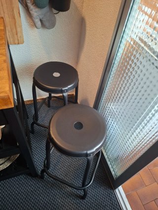 2 Taburetes Ikea Raskog Negro