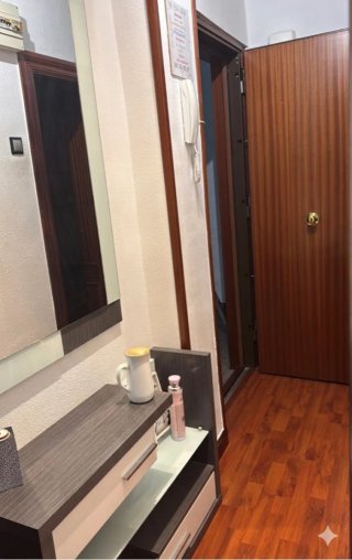 Mueble de entrada madera y cristal