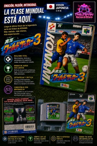 JIKKYOU WORLD SOCCER 3 - NINTENDO64 (JAP) de Segunda mano por 29