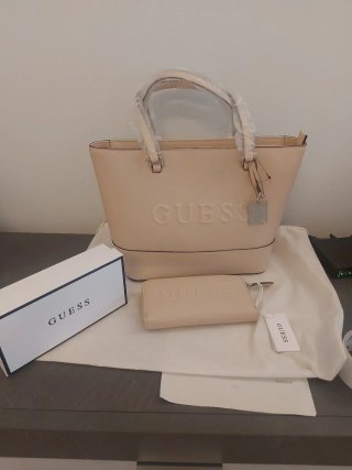 Borsa Guess Beige con Portafoglio
