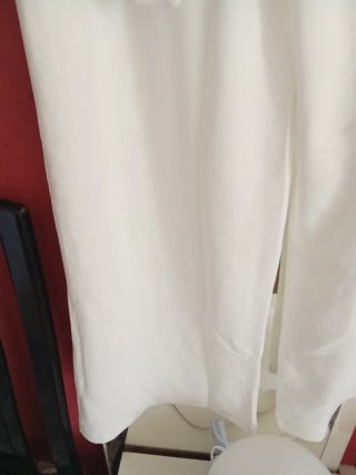 Pantalón vestir blanco alta calidad