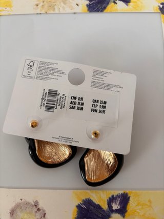 Pendientes Sfera Negros