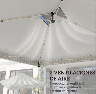 Toldo Repuesto Pérgola 3x3m Blanco