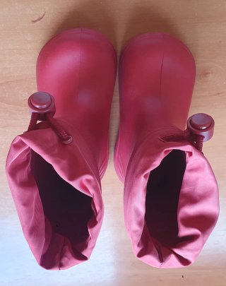 Botas de agua barefoot TEX talla 22/23 rojas