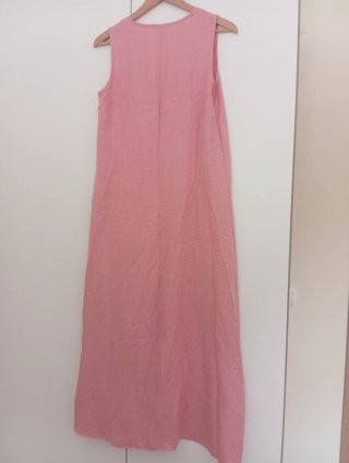 Vestido largo rosa talla S