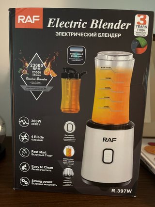 Licuadora Eléctrica RAF 300W 600ml