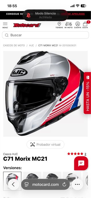 Casco HJC C71 Morix MC21