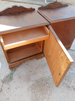 Mesitas de noche vintage madera años 60