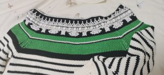 Jersey Ermanno Scervino Rayas Verde Blanco