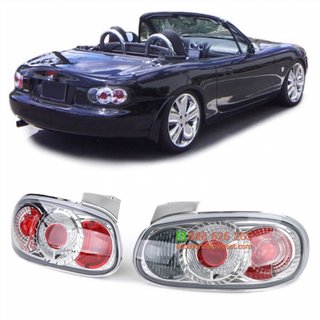 PILOTOS TRASEROS MX 5, 98-05- CRISTAL CLARO/ CROM