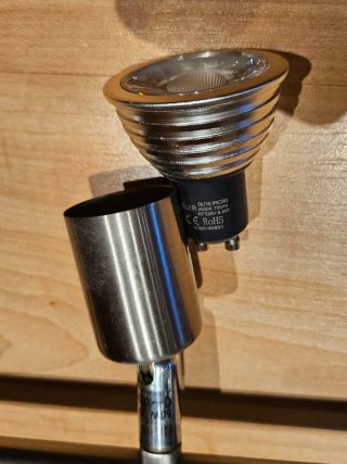 Lámpara de techo longitudinal, 4 bombillas halogen