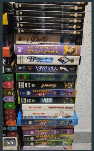 ¡POR 20€ TODOS! Lote 74 cintas VHS/DVD