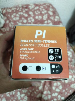 Bocce Petanca PI Acciaio Inox 75mm 710g
