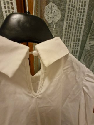 Camiciola fantasia quadri blu e bianco