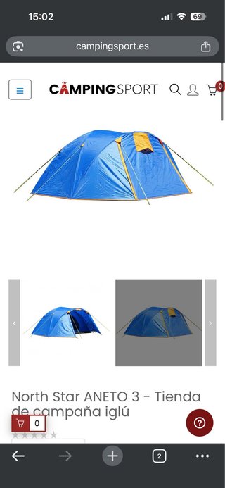 Tienda de campaña 3 personas