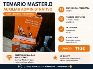 Vendo temario completo de Auxiliar Administrativo