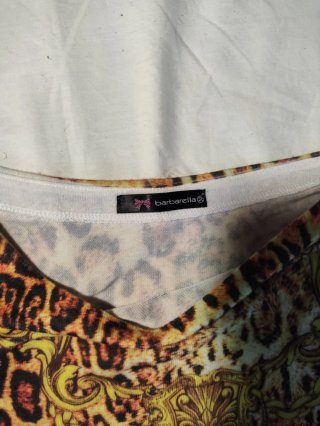 Vestido estampado animal print y barroco