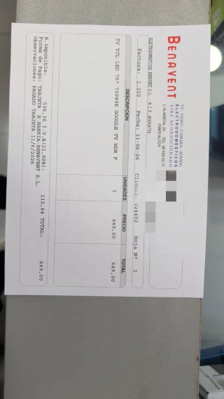 Televisor TCL LED Negro
