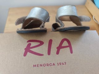 Sandalias RIA Talla 27 Glitter Plata Barefoot