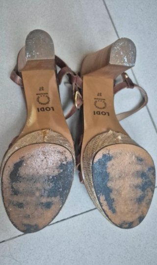 Sandalias Lodi Piel Marrón Talla 37