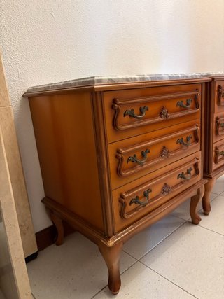 Mesitas de noche madera y mármol