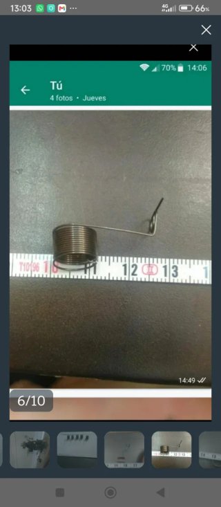 Muelle tensor para máquina de coser antigua