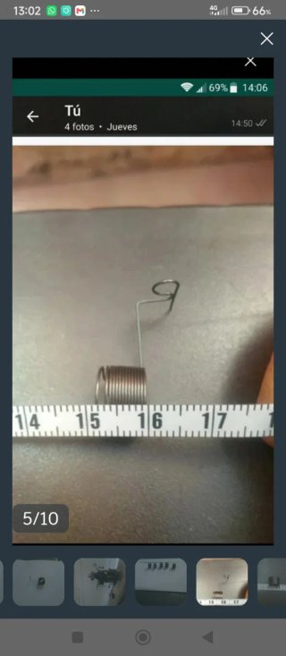Muelle tensor para máquina de coser antigua