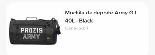 Mochila Deportiva Prozis Army 40L Negra