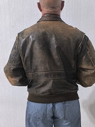 Chaqueta de cuero aviador