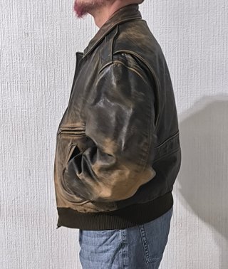 Chaqueta de cuero aviador