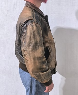 Chaqueta de cuero aviador