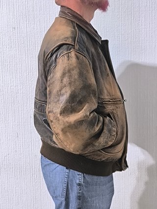 Chaqueta de cuero aviador