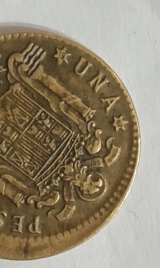 Peseta 1966 con error de acuñación