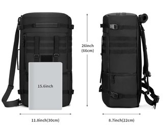 Mochila Táctica 40L Impermeable Negra