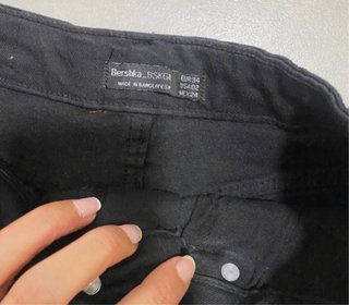 Pantalones cortos vaqueros negros elásticos T34