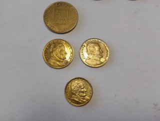 Lote 7 monedas Vaticano Juan Pablo II