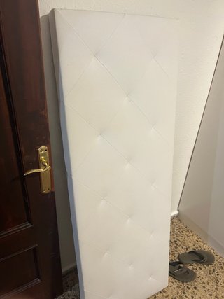 Cabecero de cama blanco polipiel
