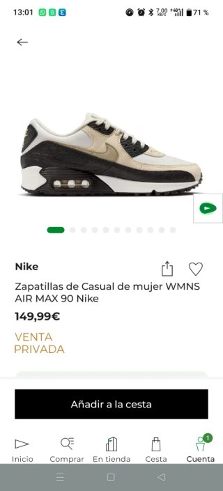 Nike Air Max 90 WMNS Beige/Negro el corte inglés