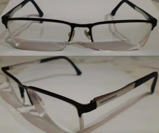 Gafas Emporio Armani Negras y Plateadas