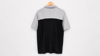 Polo Calvin Klein Talla XL Gris/Blanco/Negro