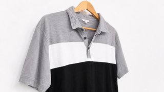 Polo Calvin Klein Talla XL Gris/Blanco/Negro