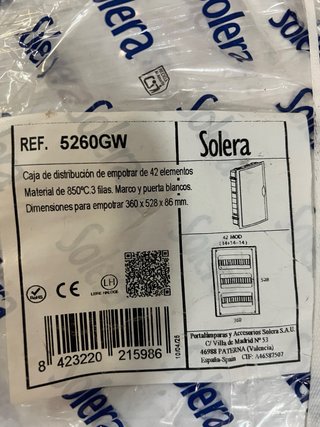 Caja de distribución empotrar Solera