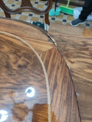 Mesa de comedor extensible de madera