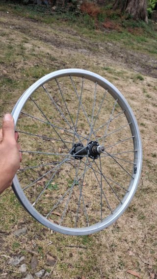 Rueda Bicicleta 20 con llanta azul