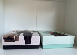 Cajas Decorativas negra y turquesa