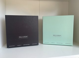 Cajas Decorativas negra y turquesa