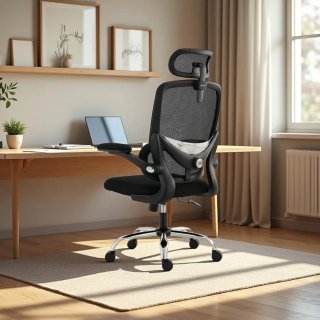 Silla Ergonómica Oficina Negra/Plata